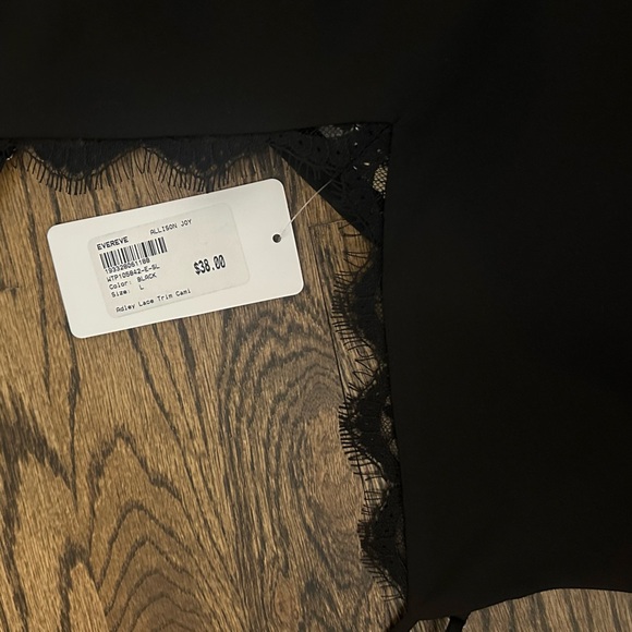 NWT Allison Joy Adley Lace Trim Cami - size large. - Picture 2 of 7